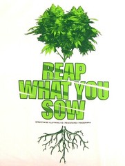 STREETWISE HARVEST T-shirt Reap What You Sow Marijuana Tee Men L-4XL White NWT