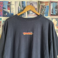 Vintage 90s JNCO Flame Graffiti T-Shirt Skater Y2K Baggy Cartoon large bubble