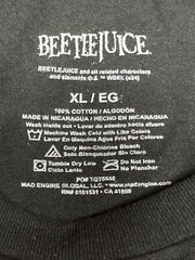 NEW Beetlejuice Movie Distressed Graphic Print Cotton T-Shirt Black Men’s XL NWT