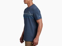 KUHL Men’s Mountain Lines 100% Organic Cotton T-Shirt Xlarge Pirate Blue