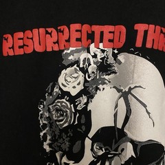 District Mens Black Graphic Tee T Shirt M 38” Skull Resurrected Threads Goth