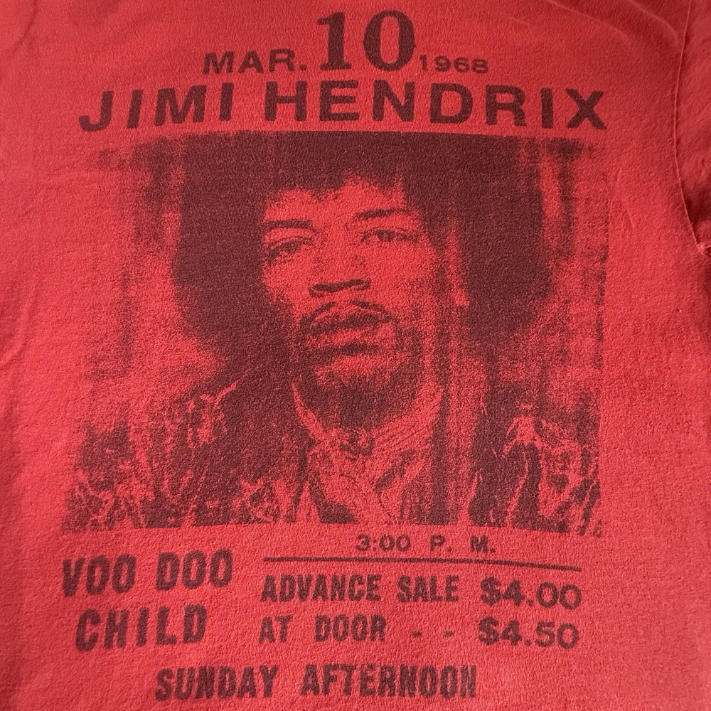 JIMI HENDRIX Voodoo Child Licensed T-Shirt 2011. XL STONE FREE Preowned NV
