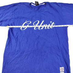 Ecko Unltd. Shirt Mens Large Blue G Unit Script Graphic Tee Hip Hop Streetwear