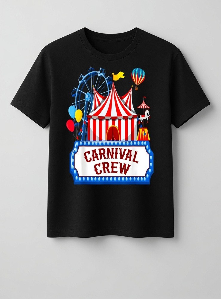 Men Women Carnival Crew Birthday Party Matching Graphic T-Shirt