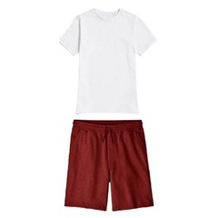 Men’s 2 Piece T-Shirt & Shorts Set Gym Outfit Tracksuit Summer Short Sleeve New