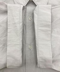 AUBETT Heavy broadcloth side vent short sleeve oversized shir