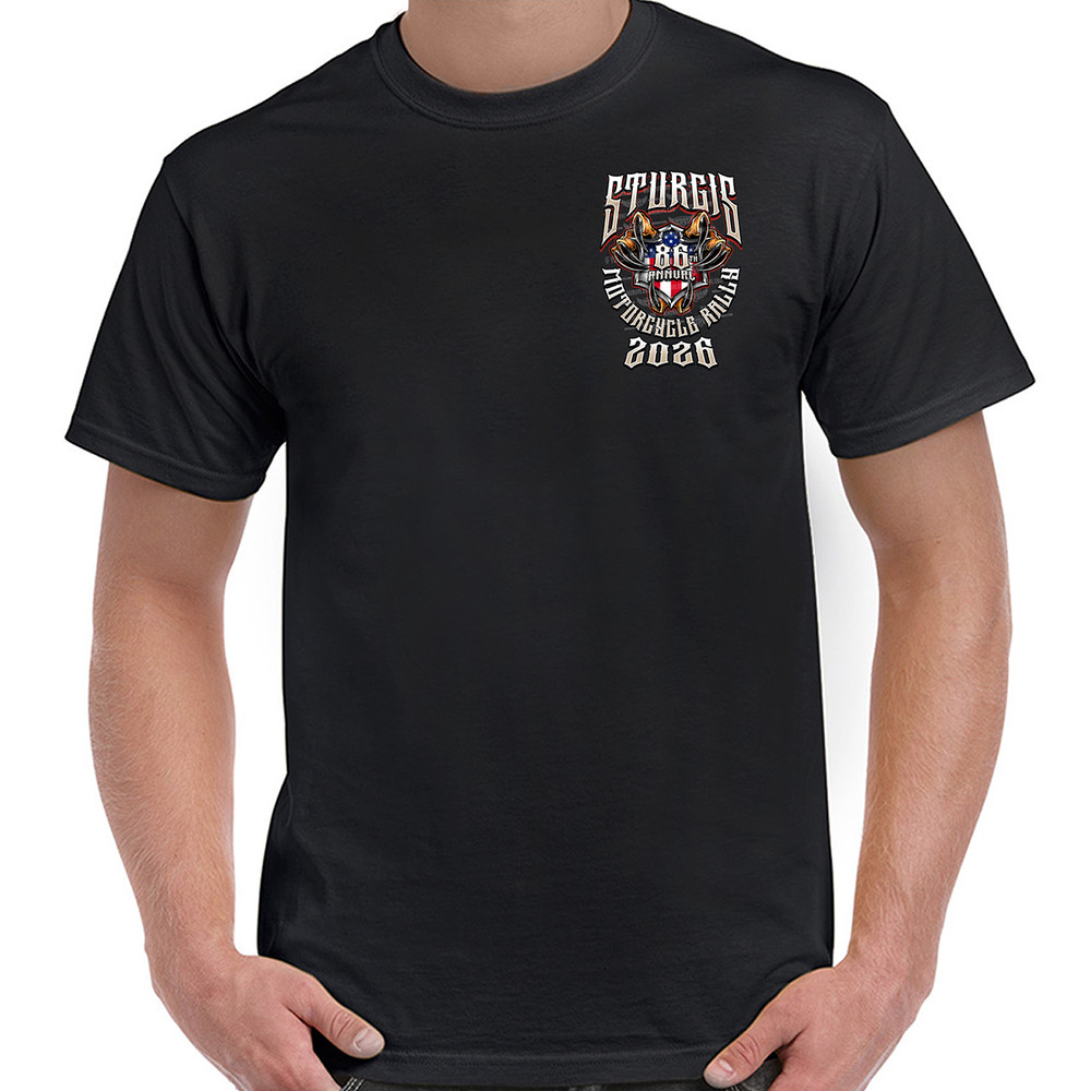 T-Shirt 2026 Sturgis Motorcycle Rally Indian Freedom Eagle No Harley