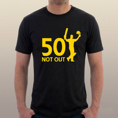 50 Not Out T-shirt. Cricket. Birthday Tee. Thank You Tee by Sillytees