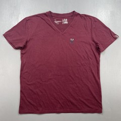 Psycho Bunny Shirt Men Small V Neck Cotton Blend Short Sleeve Logo Robert Godley