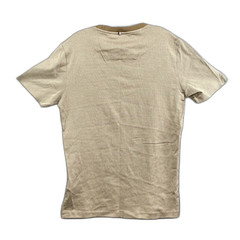 Boss T Shirt Mens Medium Beige Textured Preppy Academia Travel Business Casual