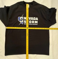Nevada Strom Women’s Tackle Football Shirt Adult 2XL Blue 2 Side Graphic Mens