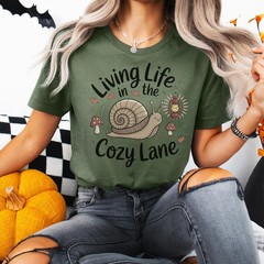 Autumnal Coffee Comfort Tee Cozy Lifestyle Shirt Fall Season Gift