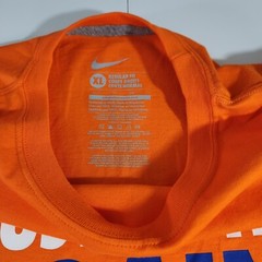 Nike Just Do It Again Men’s XL Orange Long Sleeve T-Shirt Ribbed Cuffs NWOT Flaw