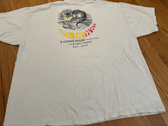 VTG 90s Anna Bananas Original NW Portland Coffee House Alice in Wonderland 2XL