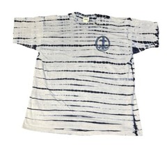 Vintage Grey Striped Tie Dye Single Stitch T Shirt Size 2XL He Is Our Peace USA