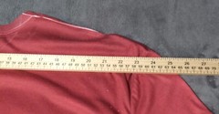 Faux Real Shirt Men’s 2XL Red Long Sleeve Stretch Ron Burgandy Halloween Costume