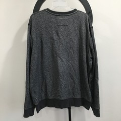 VINCE Mens sz XL/Large Marled Dark Gray White Ribbed Inserts Pullover Shirt