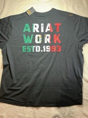 Ariat Rebar Work Graphic Pocket T-Shirt Black Men’s Big & Tall 4XL Crew