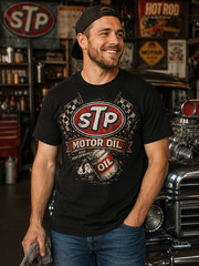STP Hot Rod Racing T Shirt Retro Speed Shop Drag Race Tee