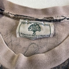 Vtg LG Long Sleeve Mossy Oak Pocket Shirt Green Leaf Foliage USA Made See Pics