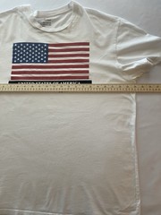 General Standard Men’s USA Flag Graphic T-Shirt Crew Neck Cotton White XL