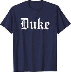 Duke Unisex Classic Fit Modern Letter Print Unisex T-Shirt