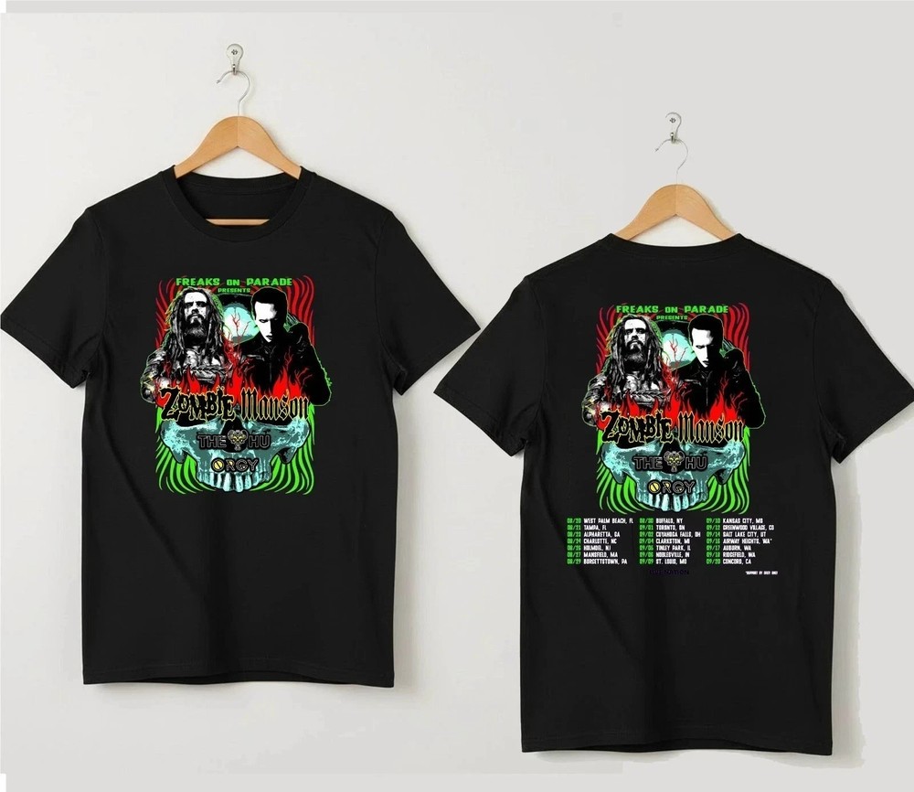 Rob Zombie Freaks On Parade Tour 2026 Concert Graphic T-Shirt