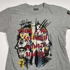 Sean John Shirt Men’s Large Gray Short Sleeve Tee Y2K No Strength Without Unity