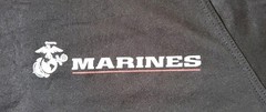 Marines Shirt M Medium Athletic Top Logo MicroPolyester Thin Lightweight Black