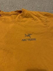 Arcteryx Fossil Shirt Mens Medium Orange Copper Hiking Camping Gorpcore