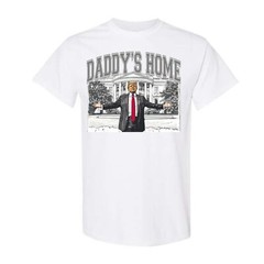 President Donald Trump Shirt Daddys Home Grey Adult Unisex White House MAGA 47th