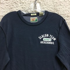 VINTAGE Abercrombie Fitch Shirt Medium Adult Blue Slalom Team District 9 Mens M