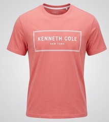 Kenneth Cole Graphic Tee shirt Men’s medium Raised Logo Color Lantana | NEW