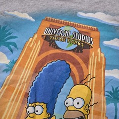 Universal Studios Simpsons Shirt Mens Large Gray Florida Theme Park Graphic Tee