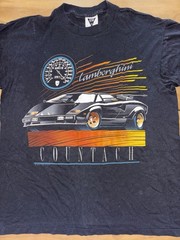Vintage Lamborghini Countach SSI USA T Shirt Black Large Sports Car 90s Rare