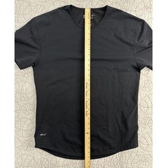 BYLT Lux Drop Cut T-Shirt Black Short Sleeve Curved Hem / Mens XL
