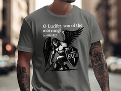 Guardian Angel T-Shirt, Faith Shield Tee, Religious Gift, Warrior Angel shirt
