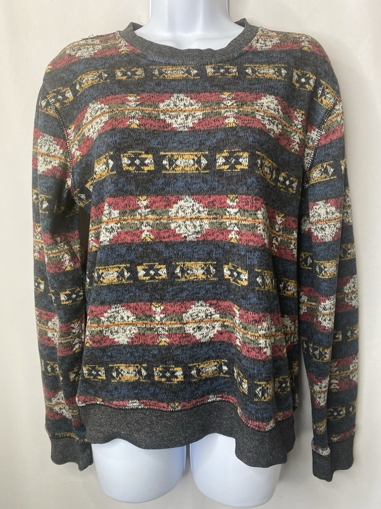 Brooklyn Men’s Aztec Print Shirt Size Small Street Wear Fall Winter Warm