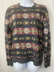 Brooklyn Men’s Aztec Print Shirt Size Small Street Wear Fall Winter Warm