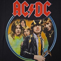 ACDC Shirt Mens LARGE L BLACK NEW HIGHWAY TOO HELL CONCERT TOUR ROCK Music NWT