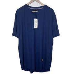 J MIERR Mens V-Neck Short Sleeve Muscle Slim Henley Shirt Blue, Athletic Size XL
