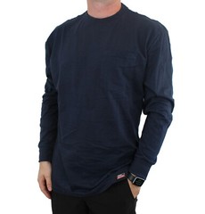 Dickies’ Men’s Long Sleeve T-Shirt Longer Length Lightweight Crew Neck, Pocket