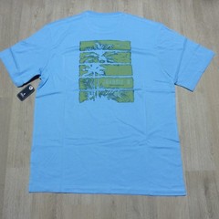Johnnie-O Men’s Small Palm Paradise T-Shirt Malibu Blue SS Crew Neck NWT