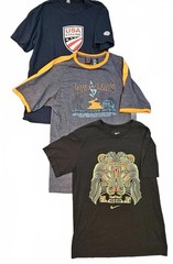 Lot Of 3 Small Medium Men T-shirts Various Brands Nike USA Cycling Bugle Boy VTG