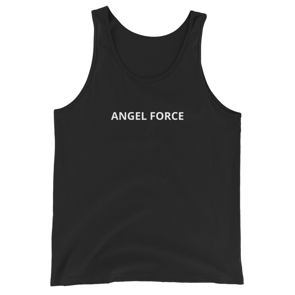 Canotta Nera ANGEL FORCE – Smanicato Uomo Unisex Cotone Streetwear AF