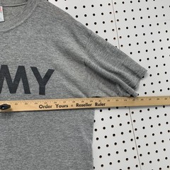 Vintage Soffe US Army T Shirt Mens Large Gray 90s Military PT Graphic Tee