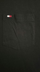 Tommy Hilfiger Men’s Black Solid Logo Crew Neck Short Sleeve T-Shirt XL