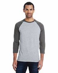 42BA Hanes Men’s 4.5 oz, 60/40 Ringspun Cotton/Polyester X-Temp Baseball T-Shirt