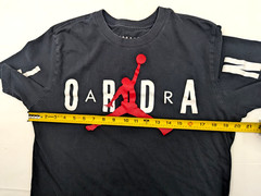 Nike Air Jordan MJ DNA Stretched Jumpman Logo Shirt Men M, Black Red CZ1880-010