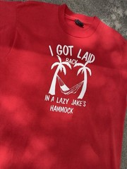 Vintage 80s Lazy Lake’s Hammock T-shirt Single Stitch